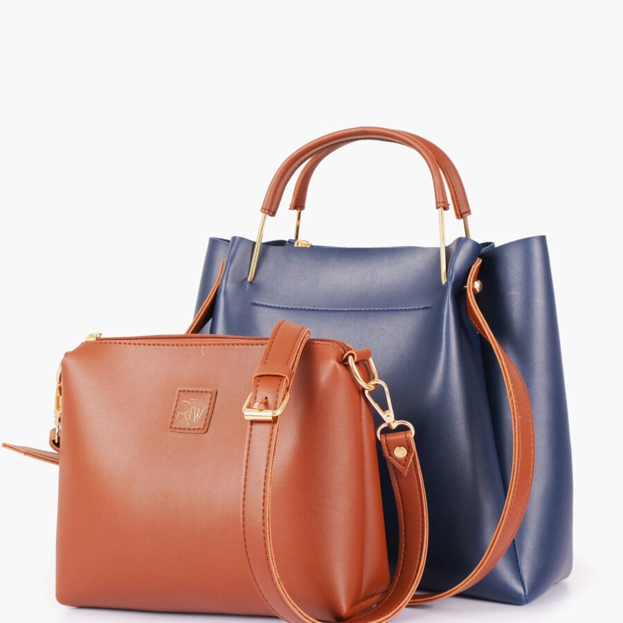 Blue metal handle Tote Bags | Studio Nafay
