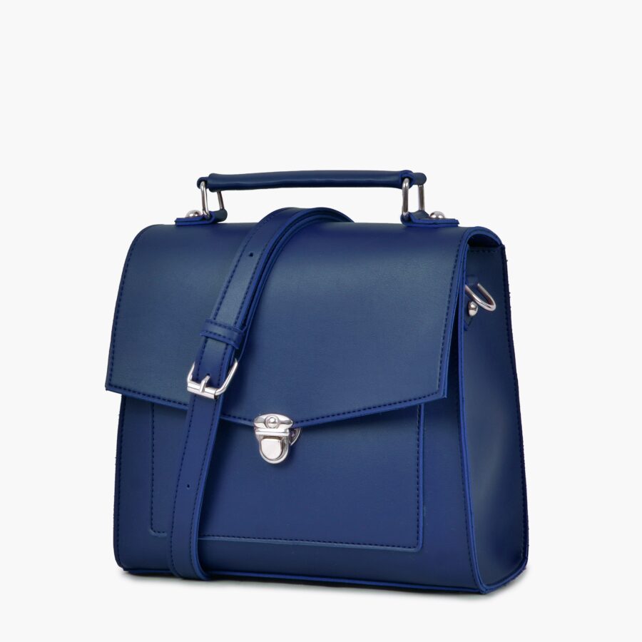 Blue push-lock messenger bag | Studio Nafay