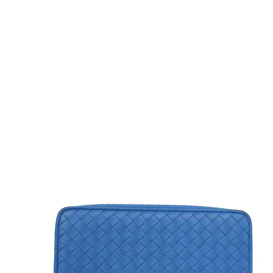 Intrecciato Continental Wallet Blue | Studio Nafay