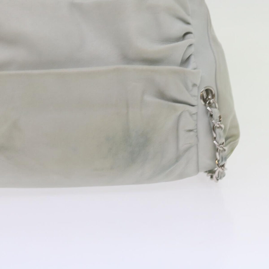CHANEL Chain Shoulder Bag Leather White CC Auth bs10195 | Studio Nafay