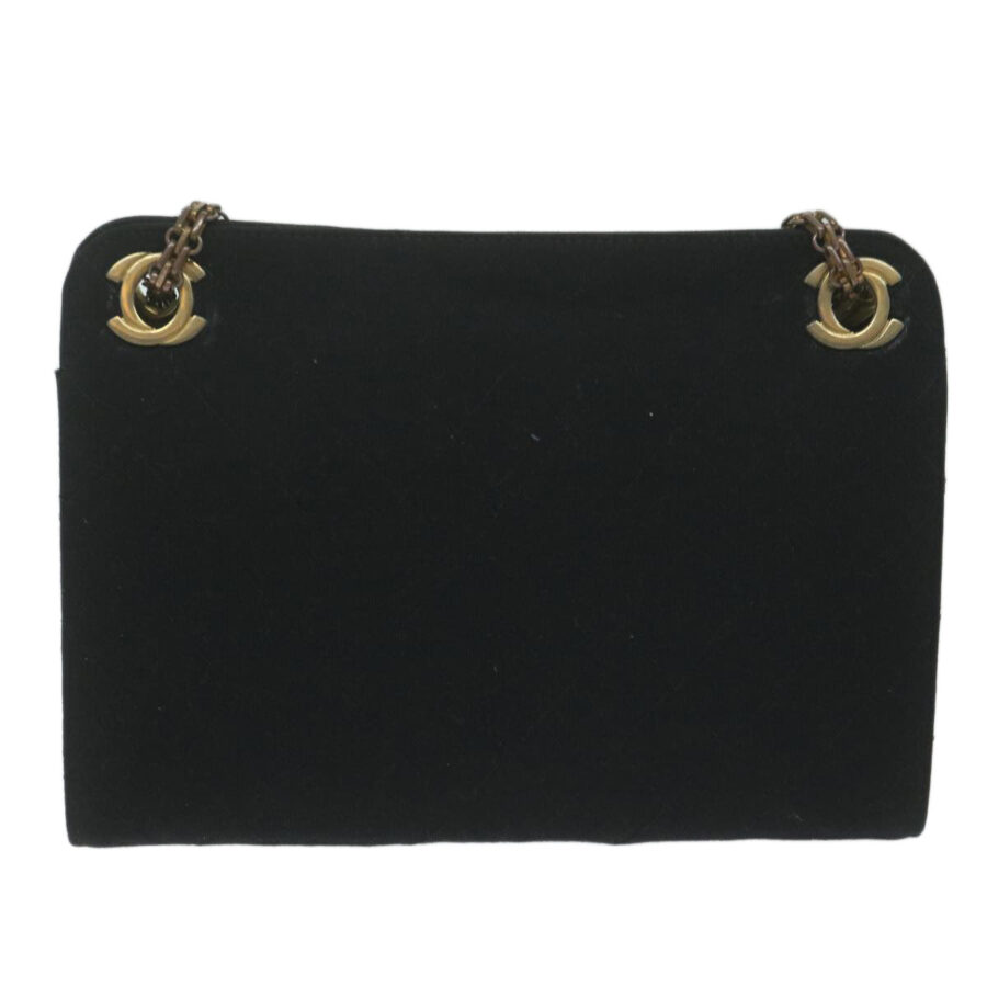 CHANEL Chain Shoulder Bag Cotton Black CC Auth bs11474 | Studio Nafay