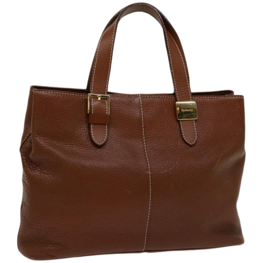 BURBERRYSs Hand Bag Leather Brown Auth bs12032 | Studio Nafay