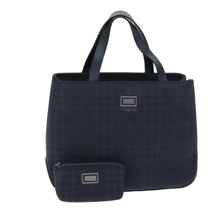 Burberry Nova Check Hand Bag Nylon Coin Purse Set Black Auth bs13820 | Studio Nafay