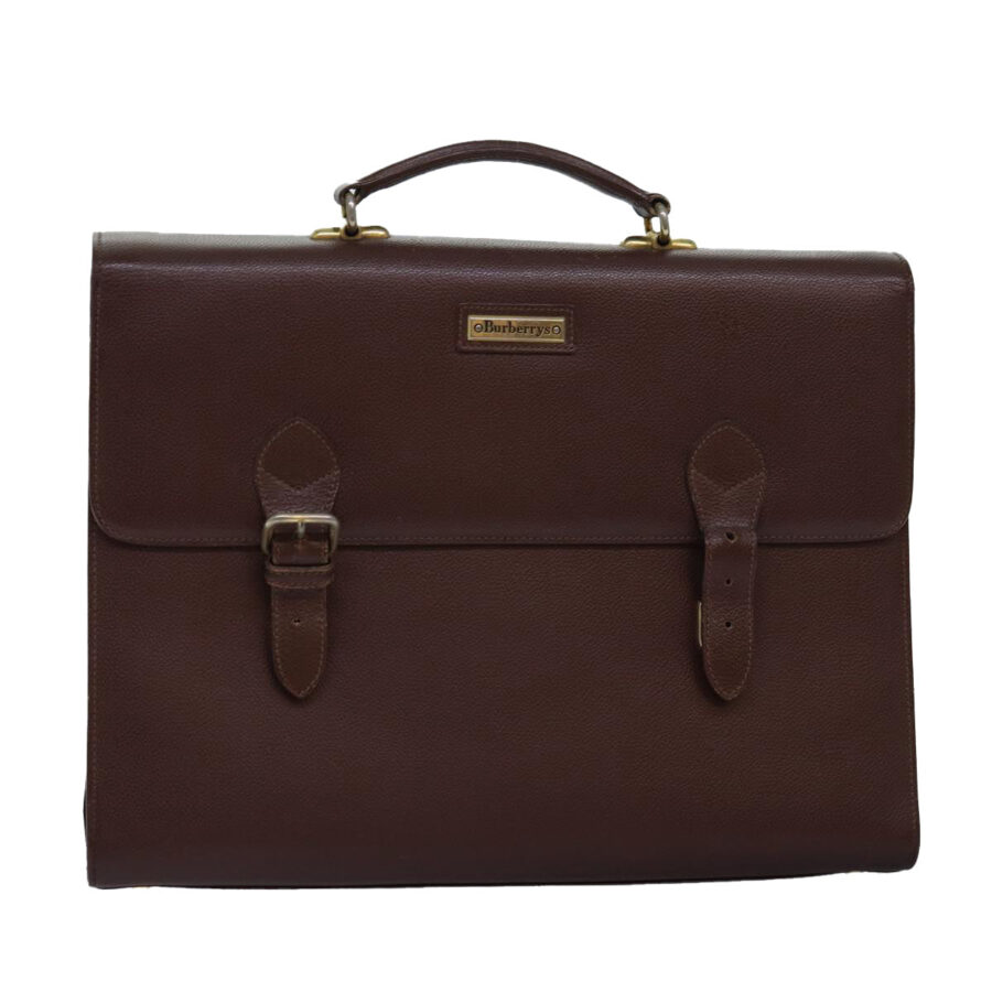BurberrySs Hand Bag Leather Brown Auth bs14914 | Studio Nafay