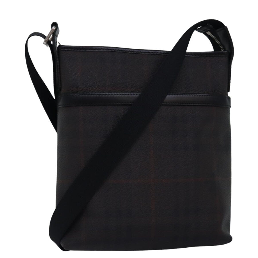 Burberry Nova Check Shoulder Bag PVC Leather Brown Auth bs15130 | Studio Nafay