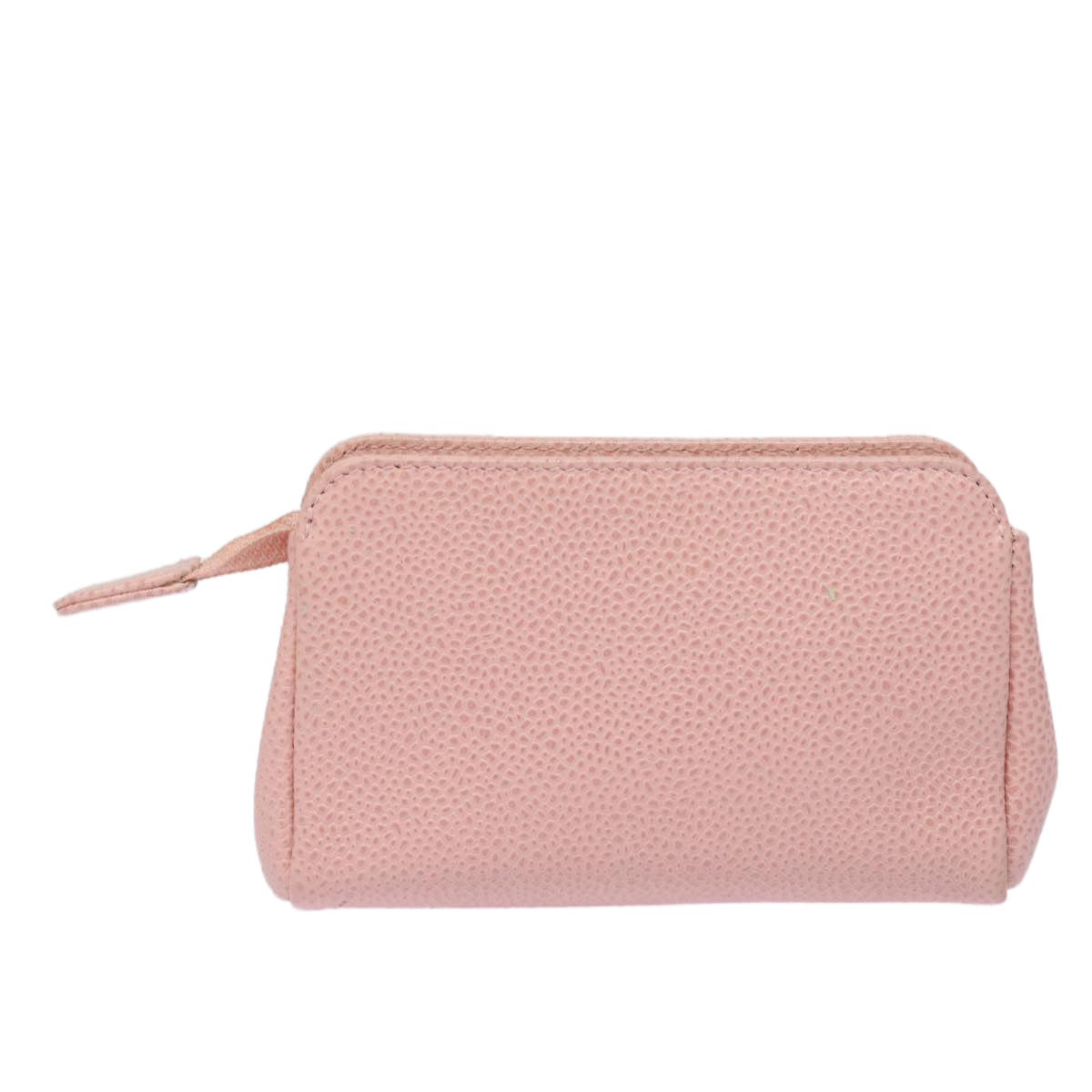 Chanel COCO Mark Coin Purse Caviar Skin Pink CC Auth bs