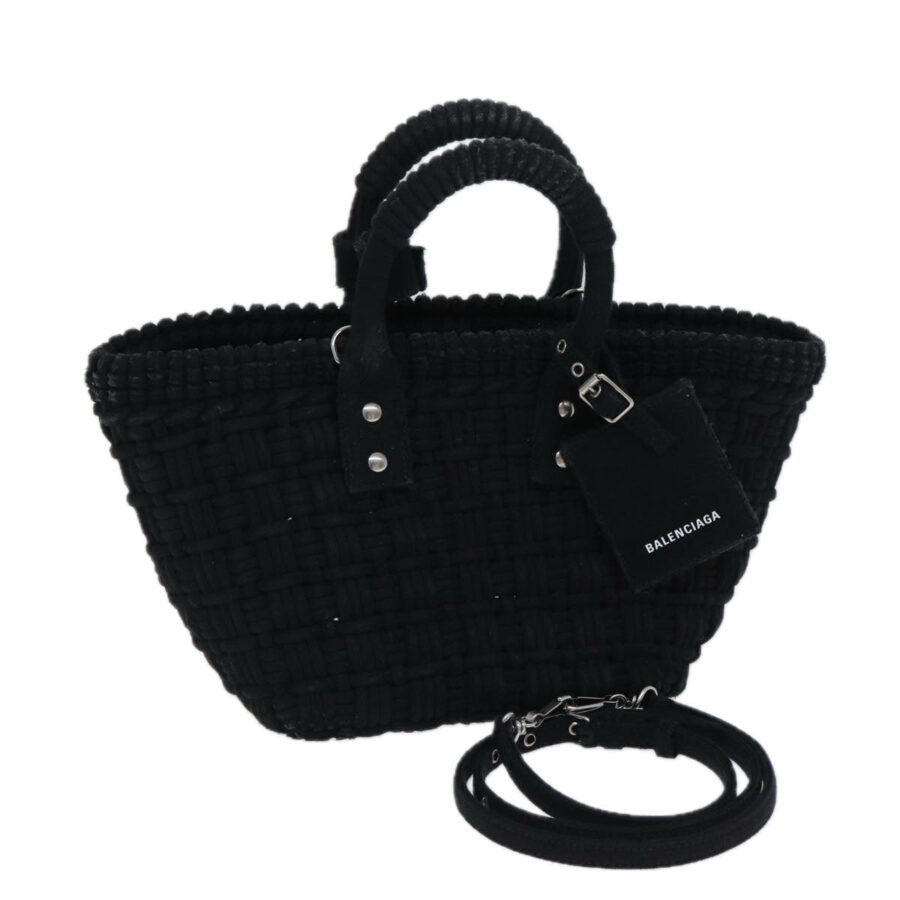 BALENCIAGA Bistro Hand Bag Canvas 2way Black 671342 Auth bs15695 | Studio Nafay