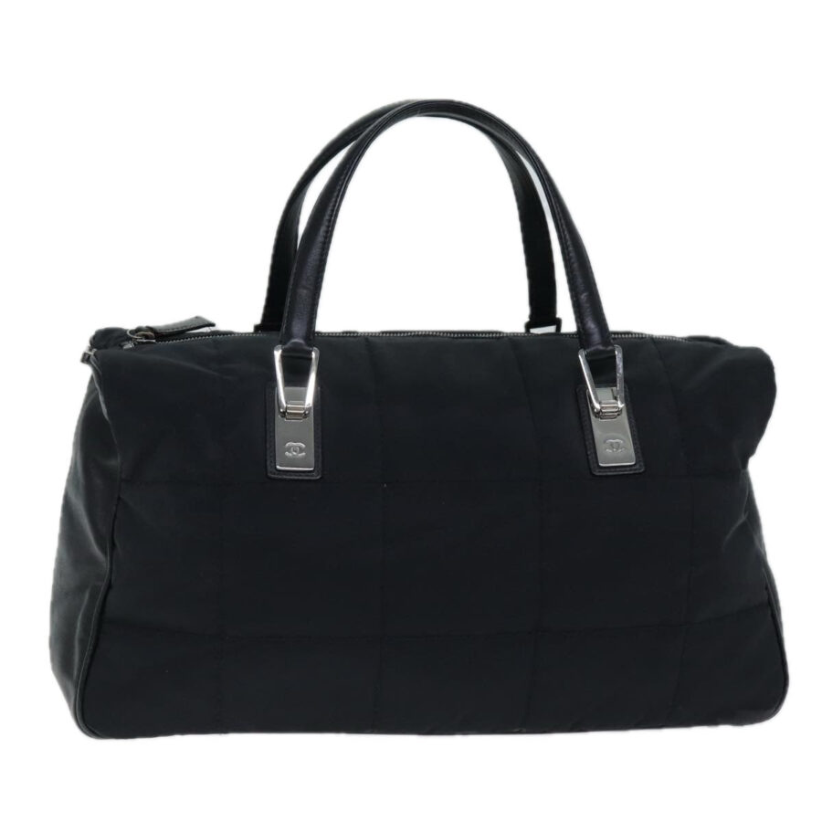 Chanel Choco Bar Hand Bag Enamel Black CC Auth bs | Studio Nafay