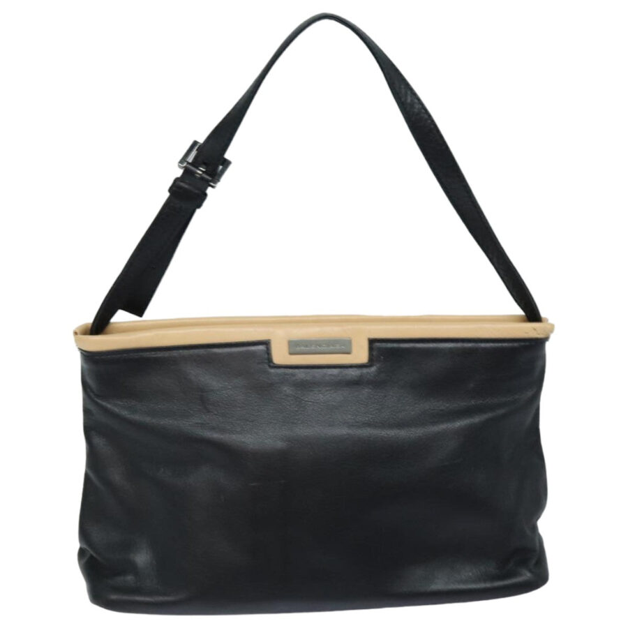 BALENCIAGA Shoulder Bag Leather Black Auth bs15971 | Studio Nafay