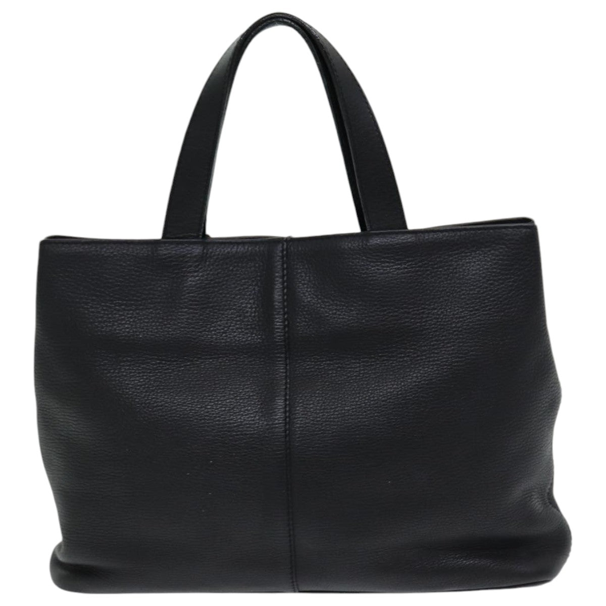 BurberrySs Hand Bag Leather Black Auth bs16614
