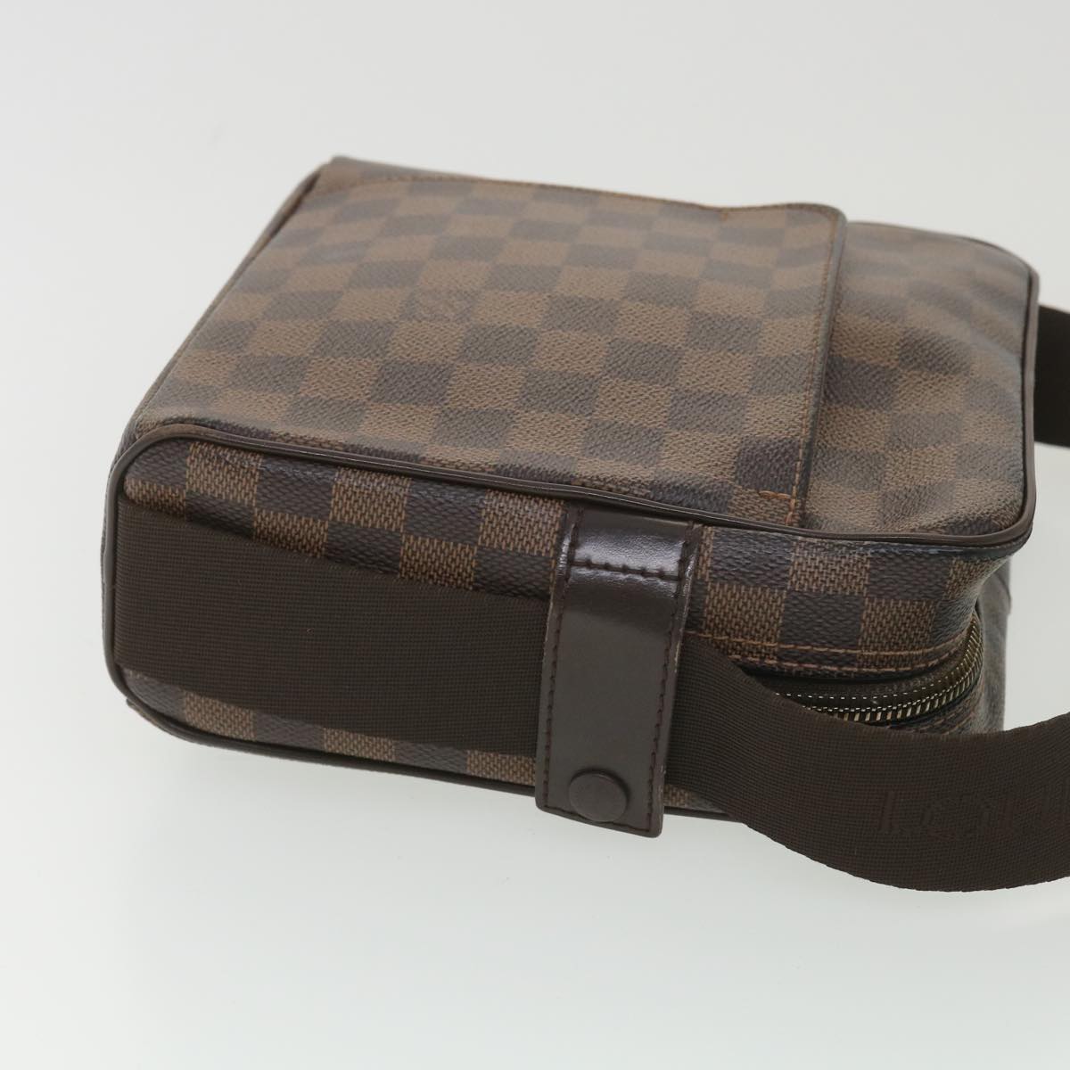 LOUIS VUITTON Damier Ebene Olaf PM Shoulder Bag LV Auth bs4461