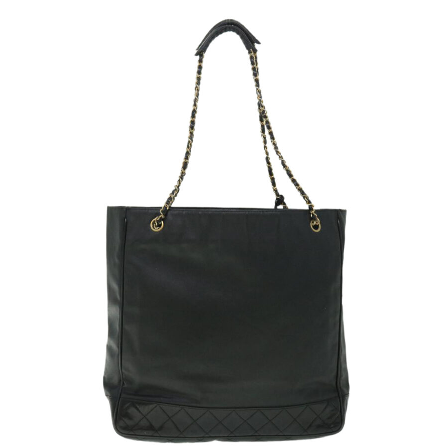 CHANEL Chain Shoulder Bag PVC Leather Black CC Auth bs8052 | Studio Nafay