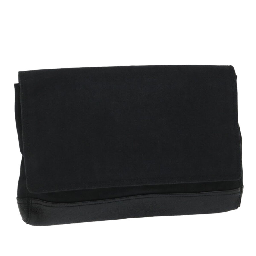 BALENCIAGA Clutch Bag Canvas Black Auth bs9026 | Studio Nafay