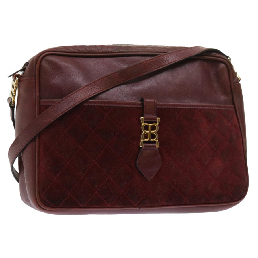 BALENCIAGA Shoulder Bag Suede Leather Red Auth bs9083 | Studio Nafay