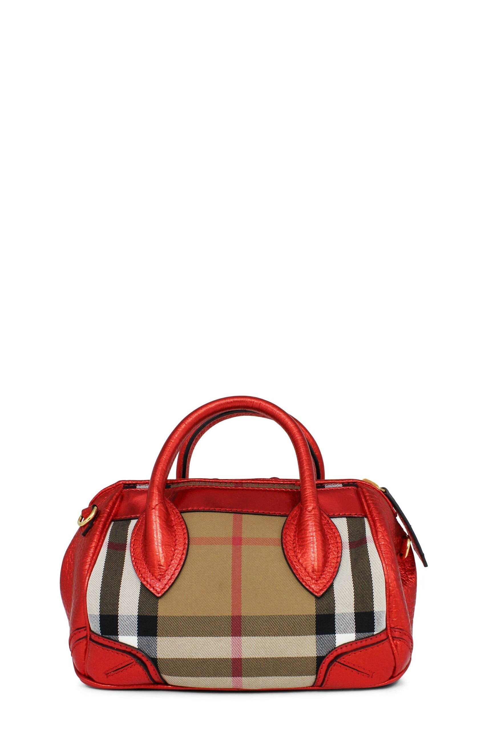 Blaze House Check Satchel Red