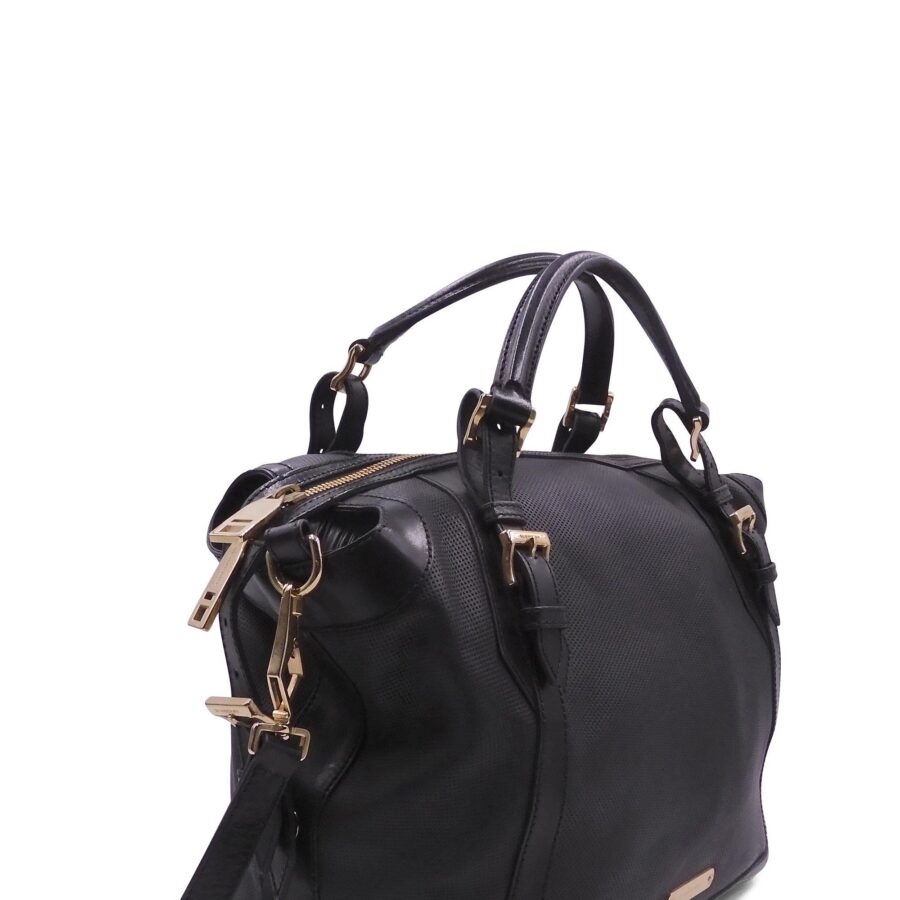 Perforated City Medium Ellers Bag Black | Studio Nafay