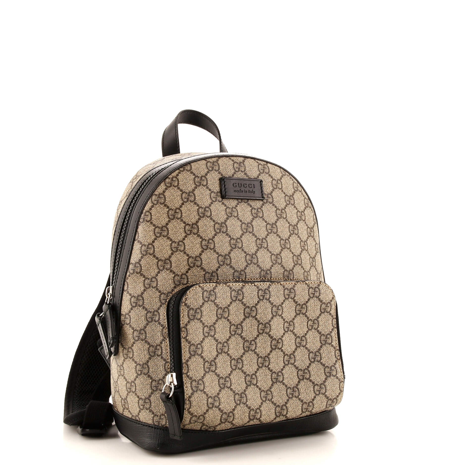 Zip Pocket Backpack GG Coated Canvas Small