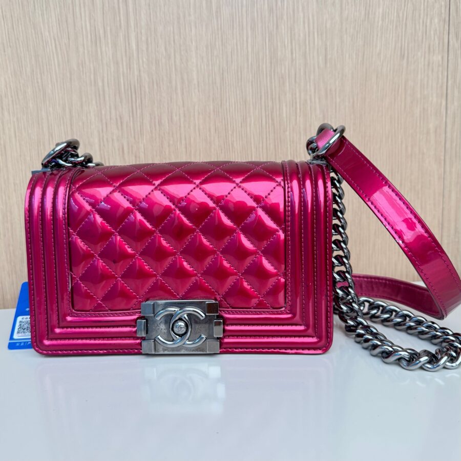 Chanel Small Metallic Boy Bag - Pink Shoulder Bags, Handbags | Studio Nafay