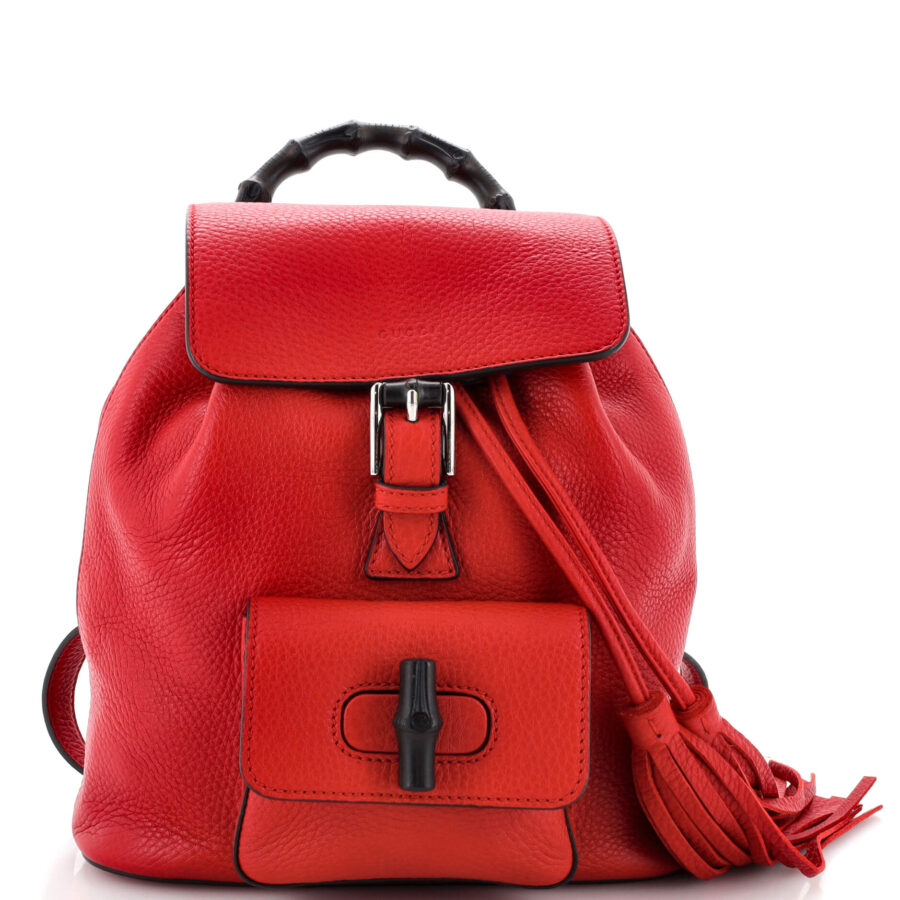 Bamboo Tassel Backpack Leather Mini | Studio Nafay