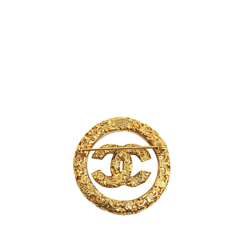 Chanel Gold-Plated Coco Mark Lava Brooch Plastic 03A Classic Flap Tote