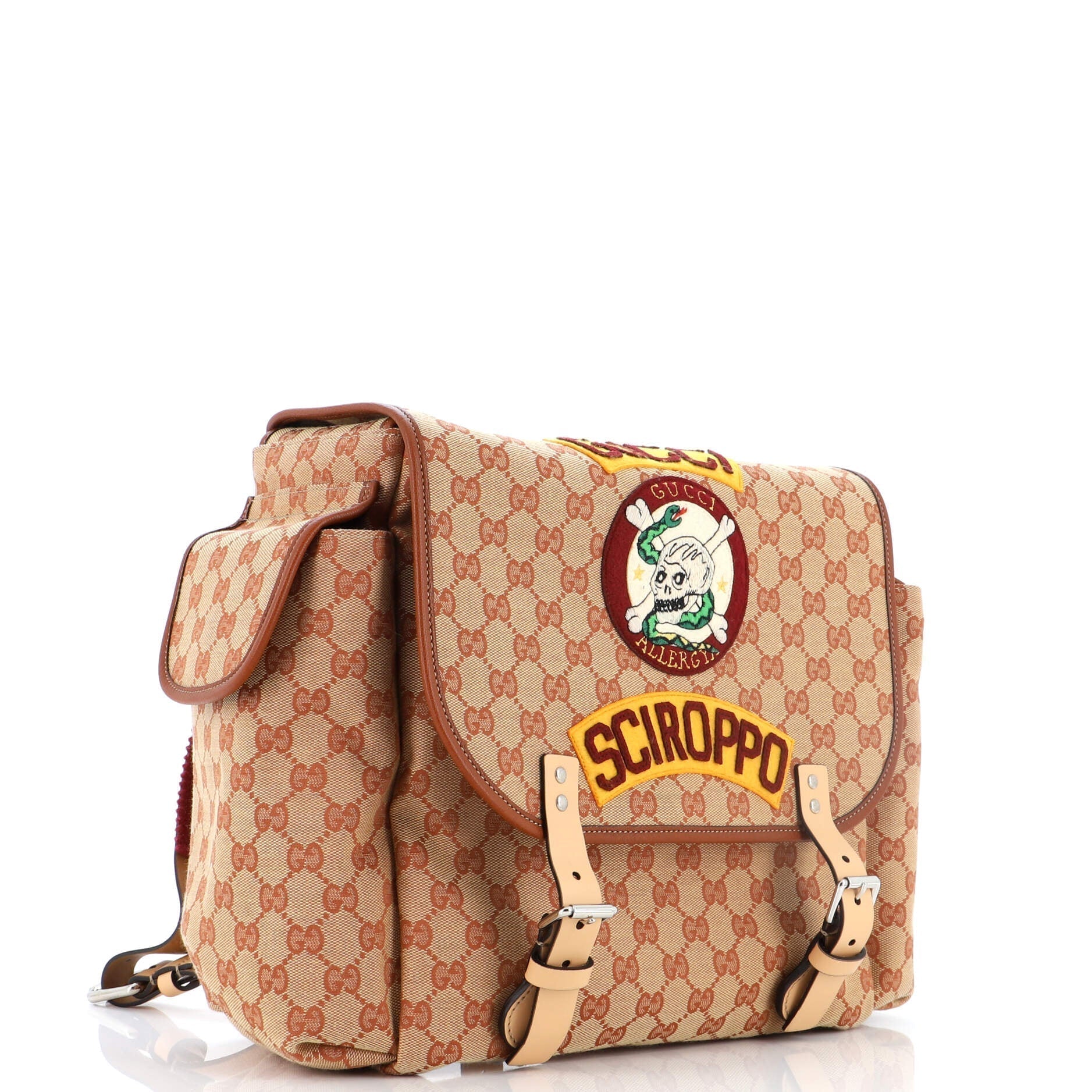 Children’s Flap Backpack Embroidered GG Canvas