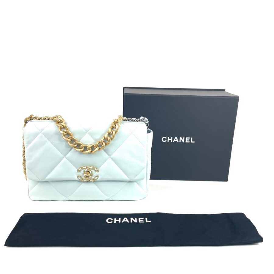 CHANEL 19 Flap Bag -Large Light Blue | Studio Nafay