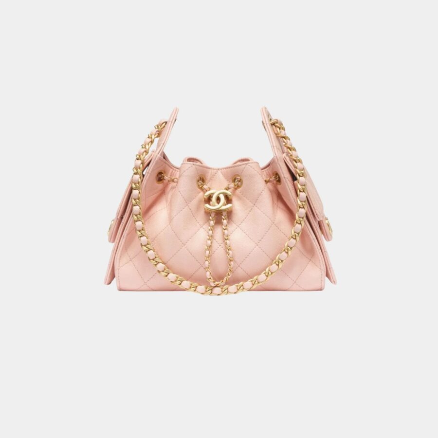 Chanel 25 Mini Handbag Grained Calfskin & Gold Tone Metal | Studio Nafay