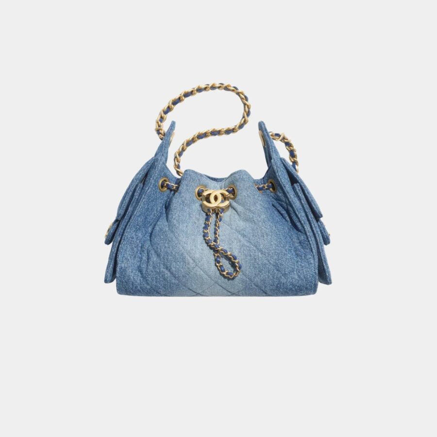 Chanel 25 Mini Handbag Washed & Gold Tone Metal | Studio Nafay