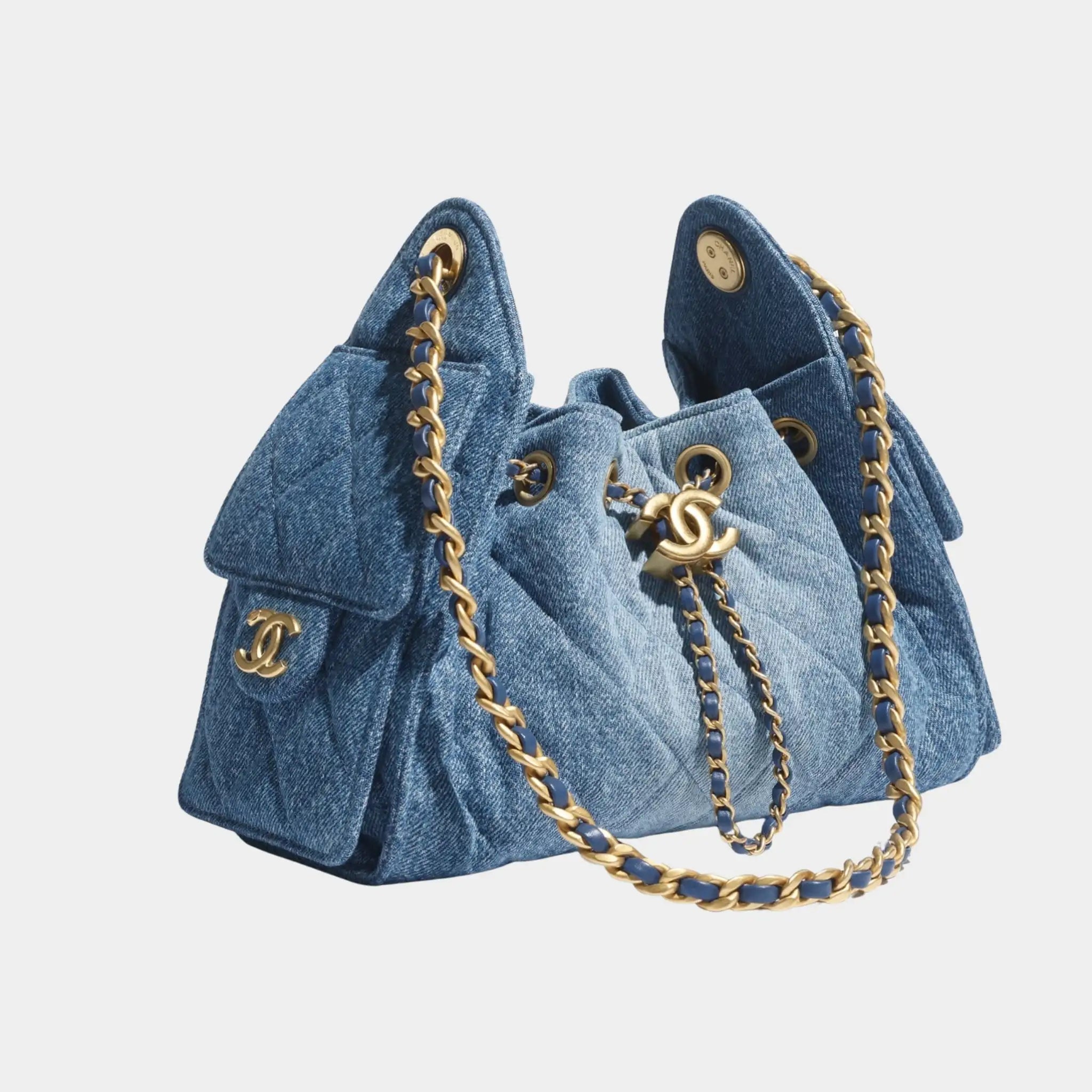 Chanel 25 Mini Handbag Washed & Gold Tone Metal