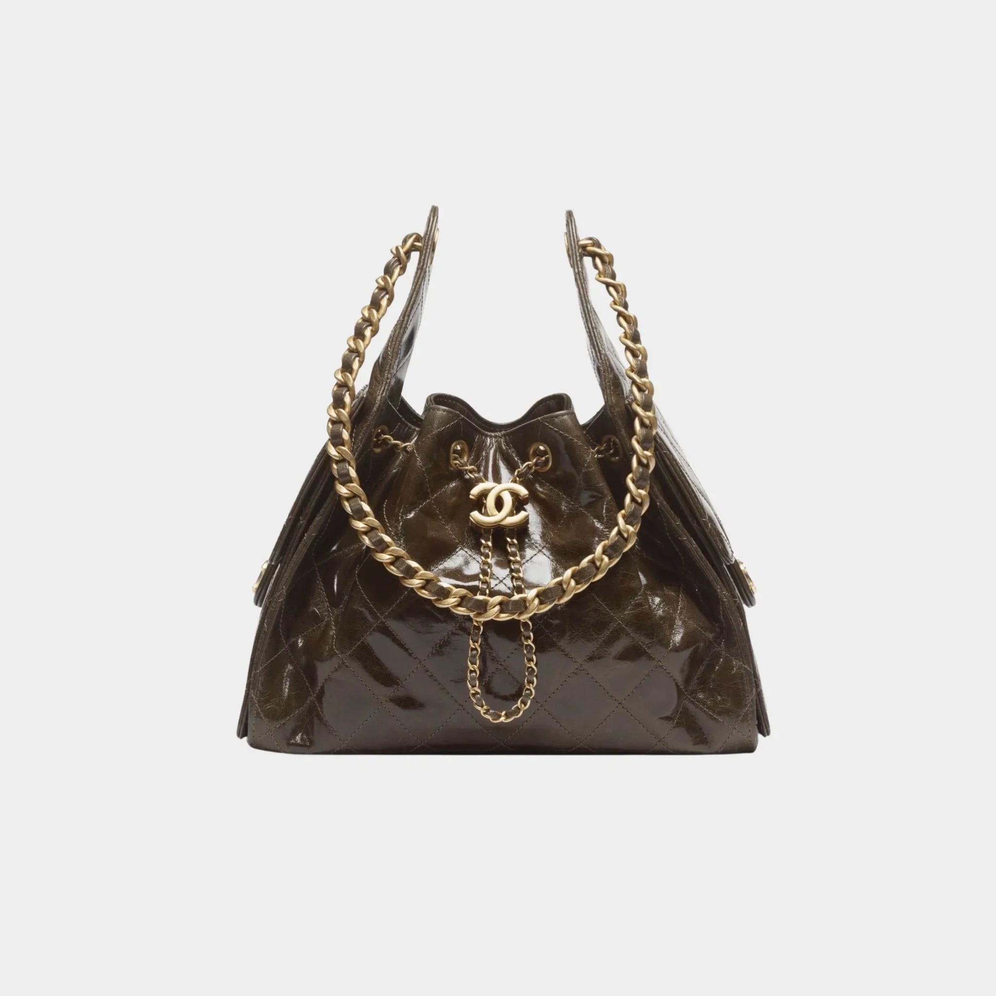 Chanel 25 Small Handbag Calfskin & Gold Tone Metal