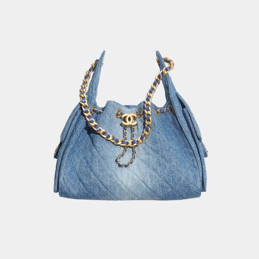 Chanel 25 Small Handbag washed & Gold Tone Metal | Studio Nafay