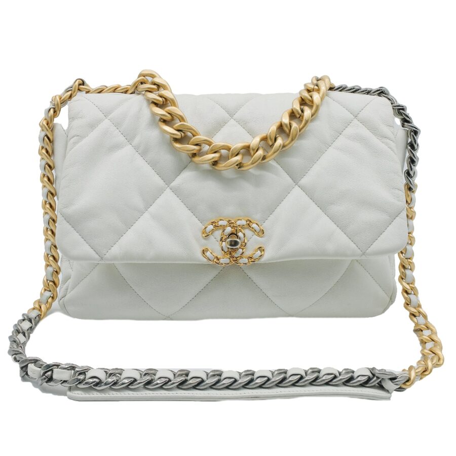 Chanel Canvas White Elegant Handbag | Studio Nafay