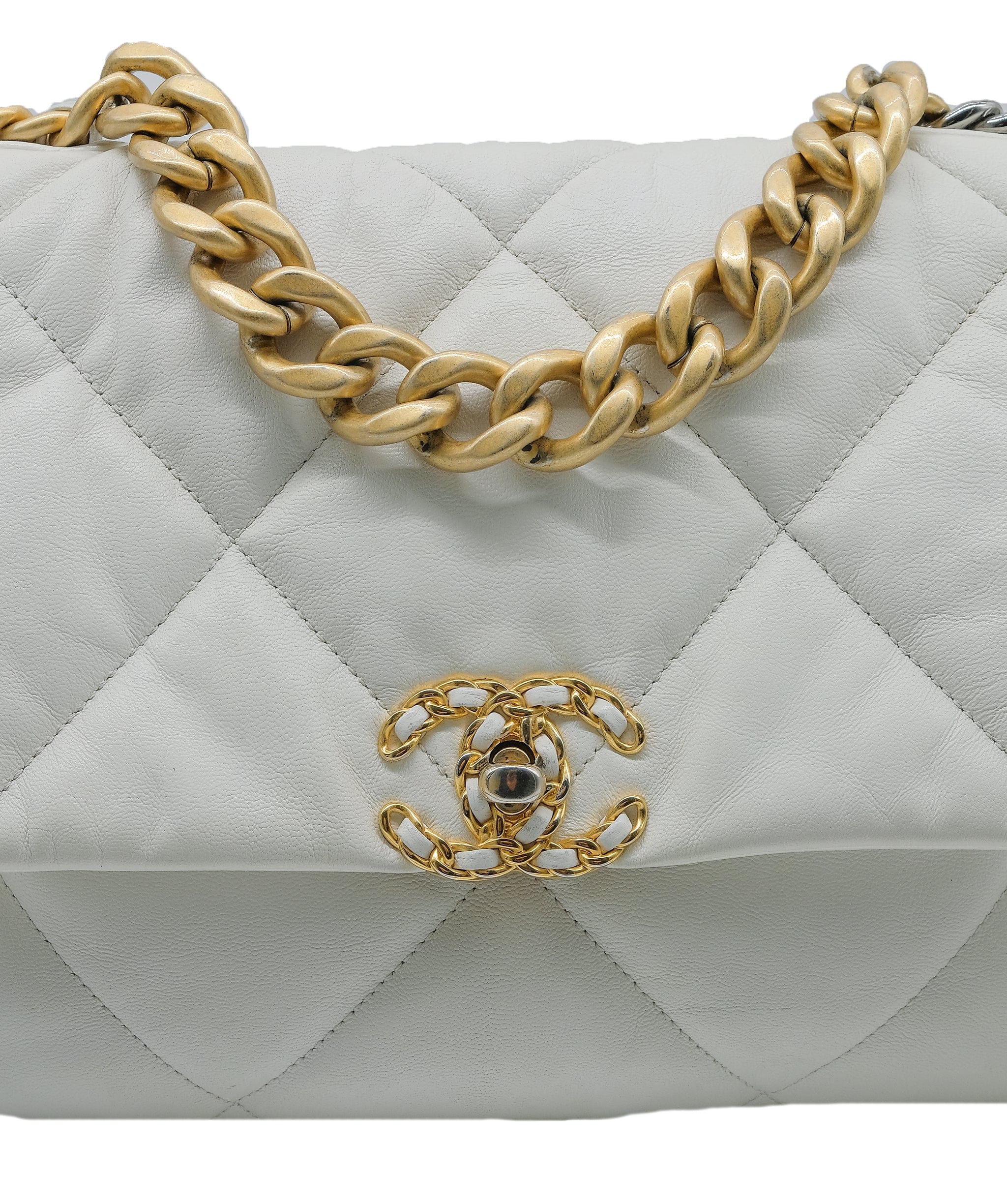 Chanel Canvas White Elegant Handbag