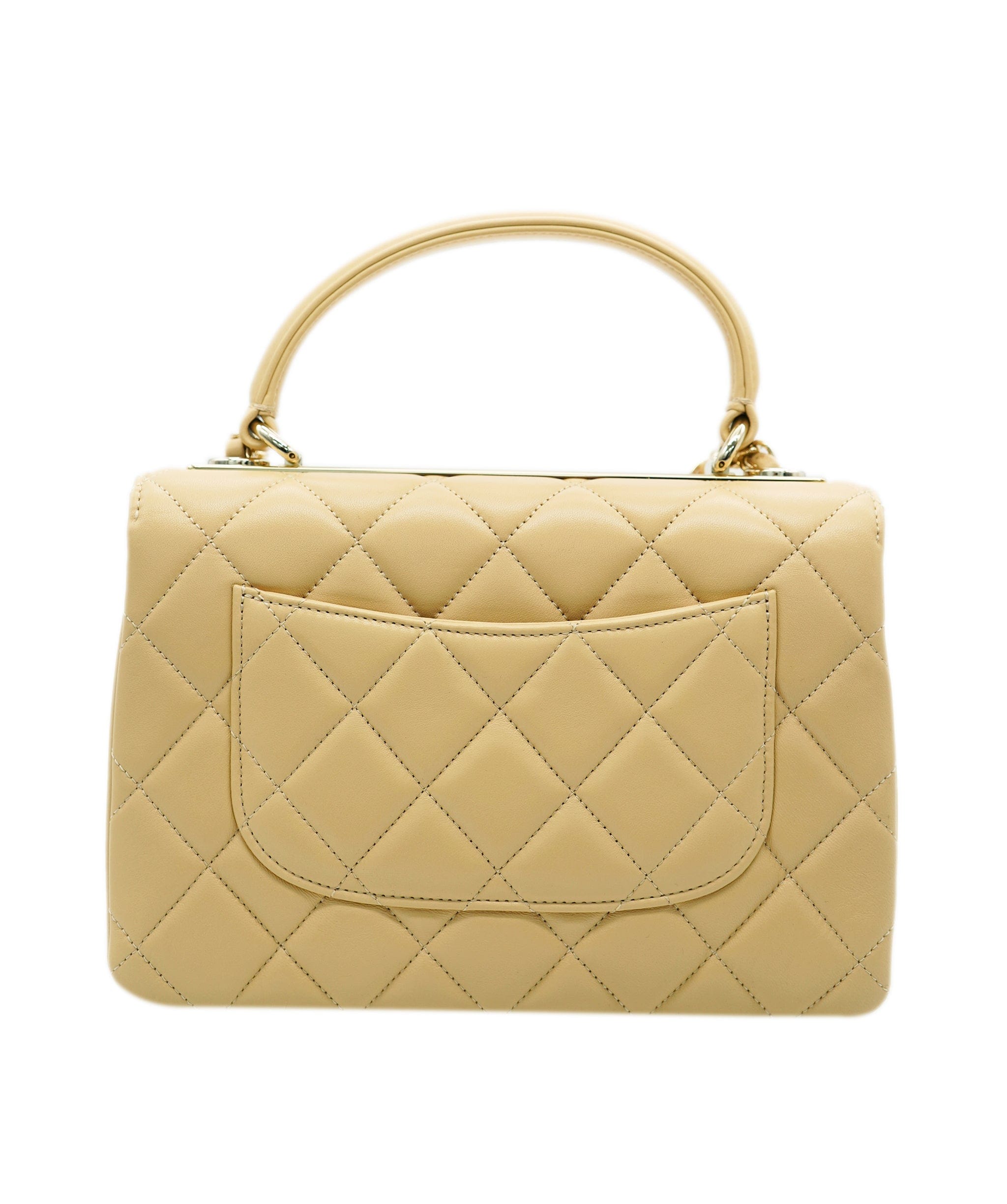 Chanel Small Lambskin Gold Handbag