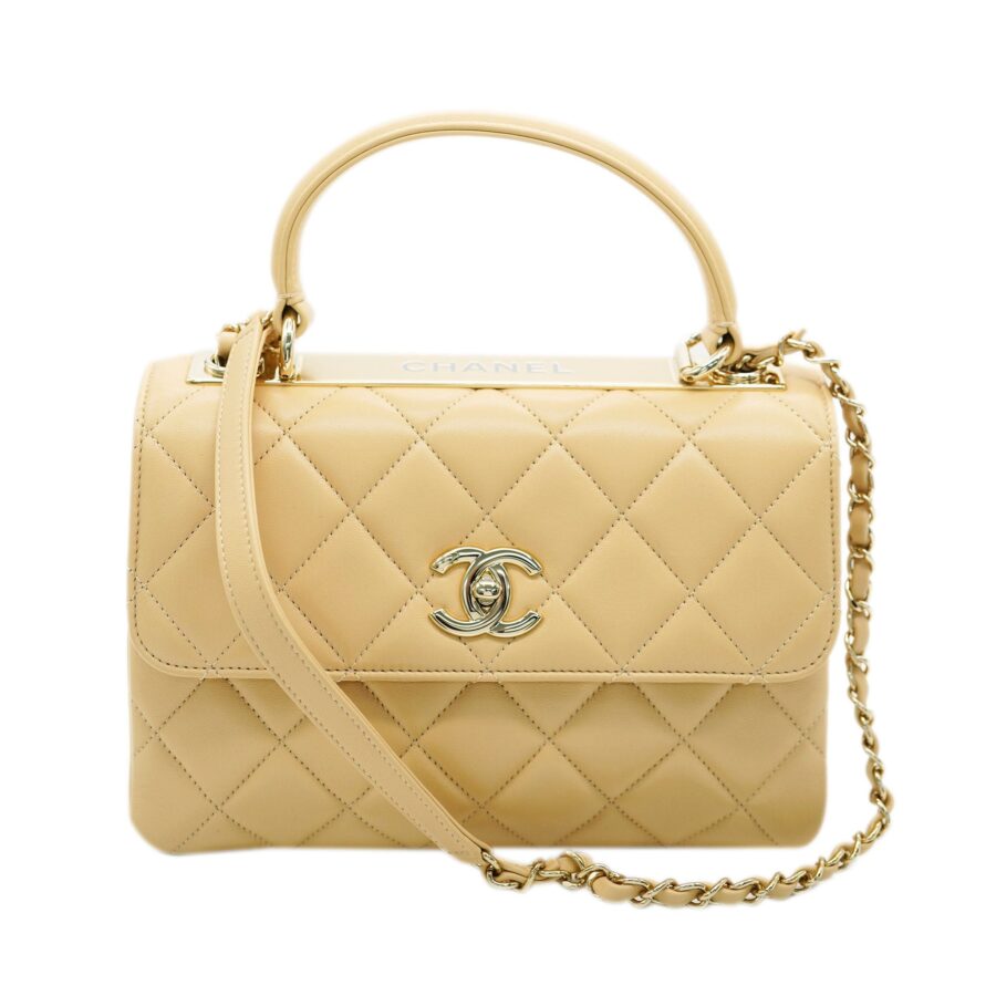 Chanel Small Lambskin Gold Handbag | Studio Nafay