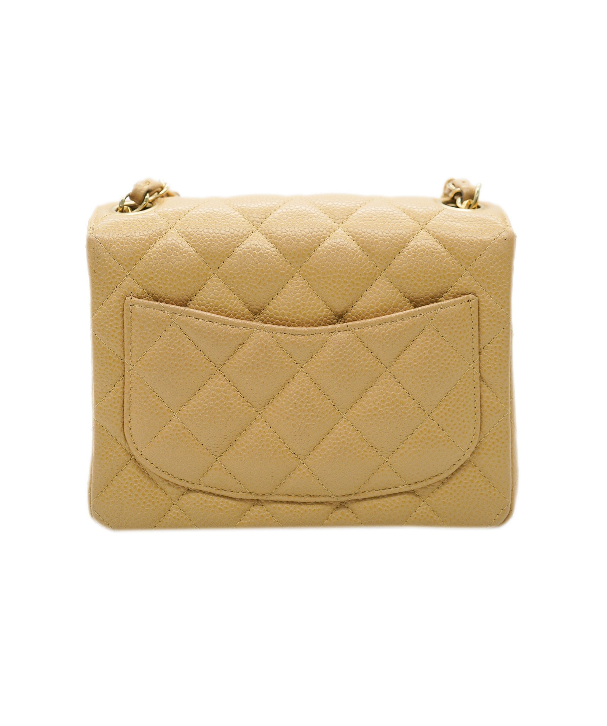 Chanel Mini Caviar Leather Gold Handbag