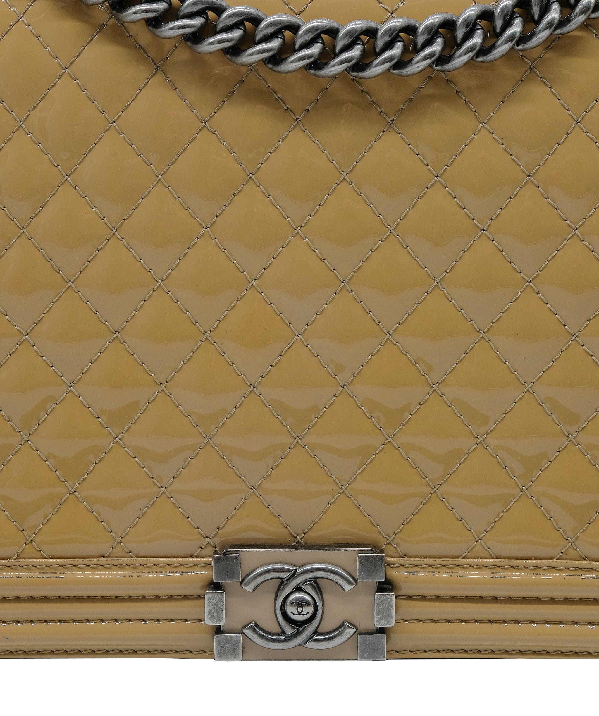 Chanel Large Leather Beige Handbag