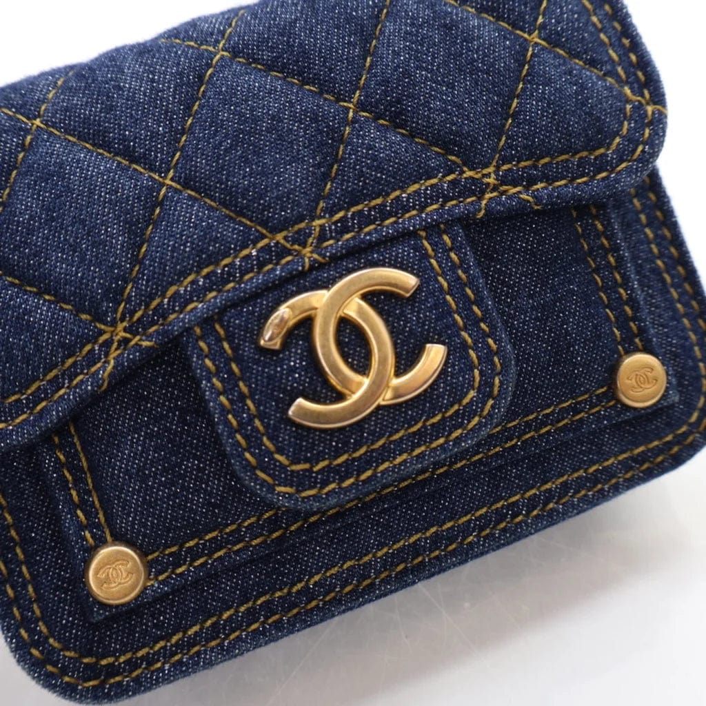 Chanel Flap 25 Quilted Blue Shoulder Bag