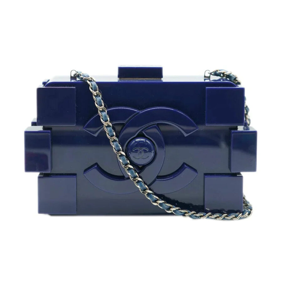 Chanel Leather Blue Elegant Clutch | Studio Nafay