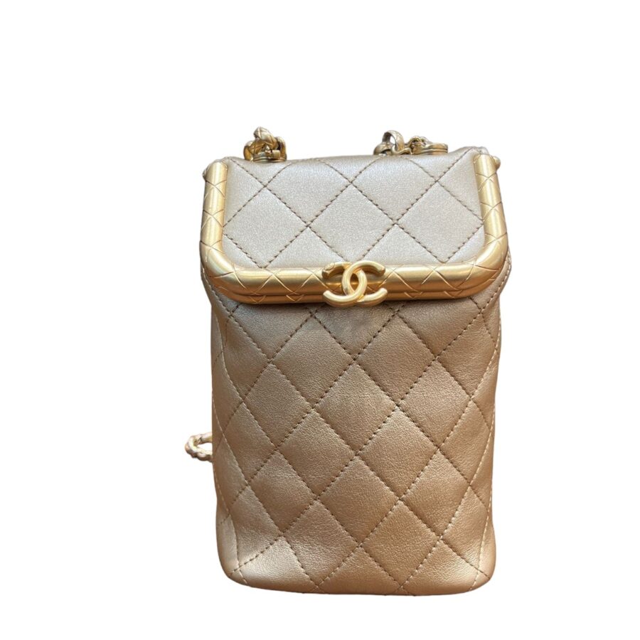Chanel All Over Gold Upright Bag | Studio Nafay
