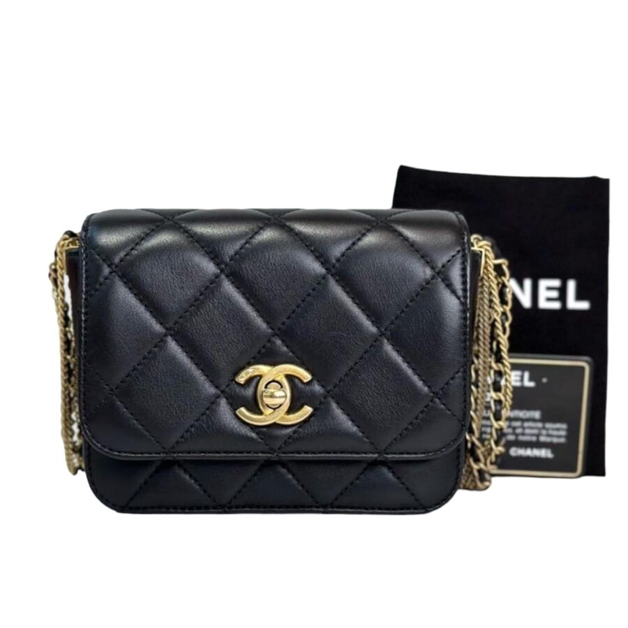 Chanel Black Mini Cambon Chain Bag | Studio Nafay