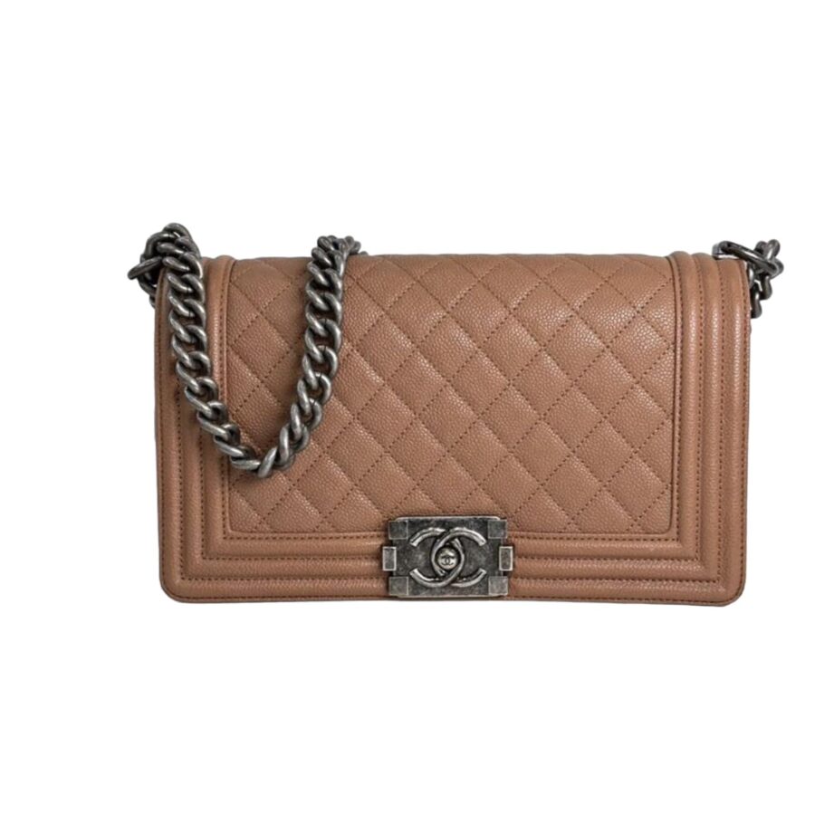 Chanel Caramel Medium Caviar Boy Bag | Studio Nafay