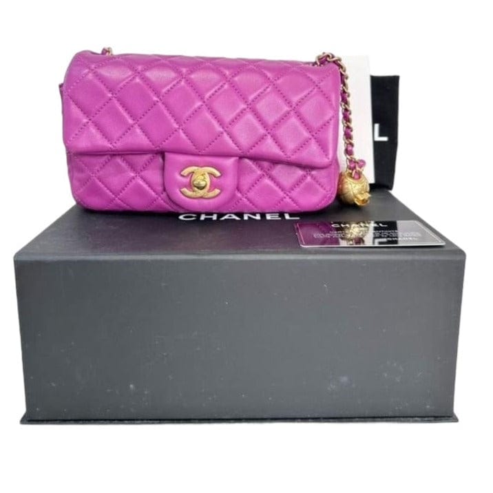 Chanel Purple Pearl Crush Mini CF Bag | Studio Nafay