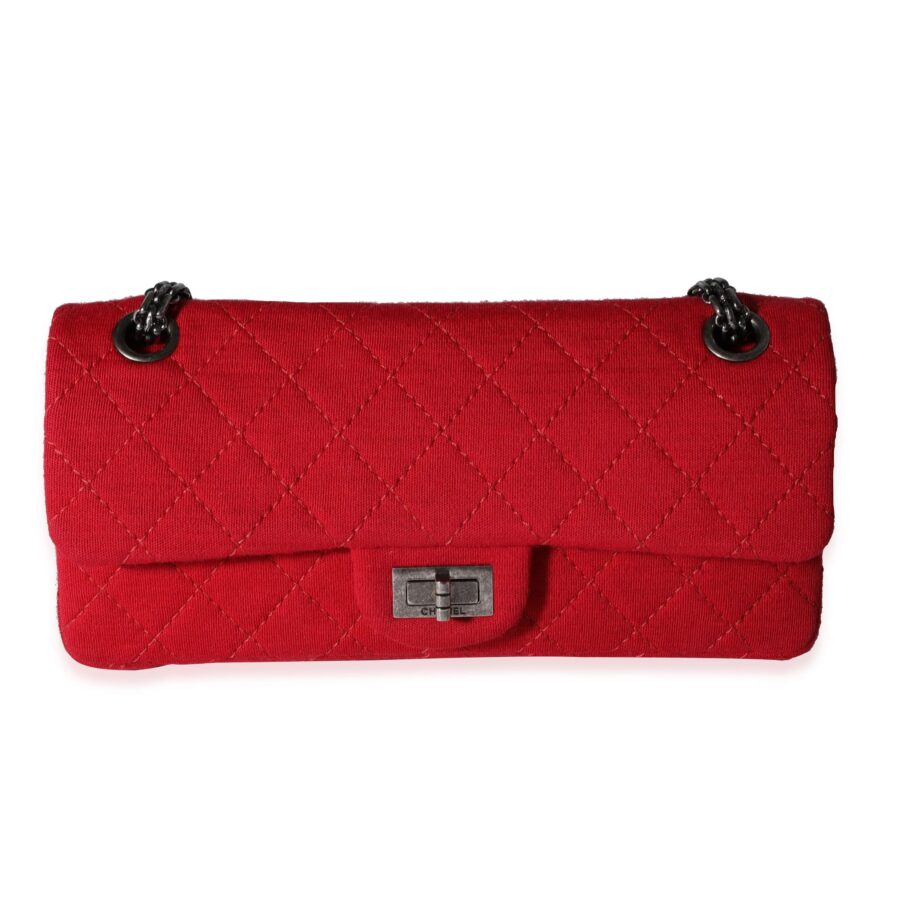 Chanel Red Jersey East West Reissue Double Flap Bag | Studio Nafay