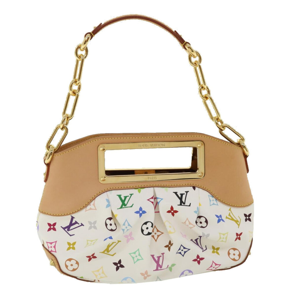 LOUIS VUITTON Multicolor Chain Judy PM Shoulder Bag White LV Auth cl213 - Product Image 2