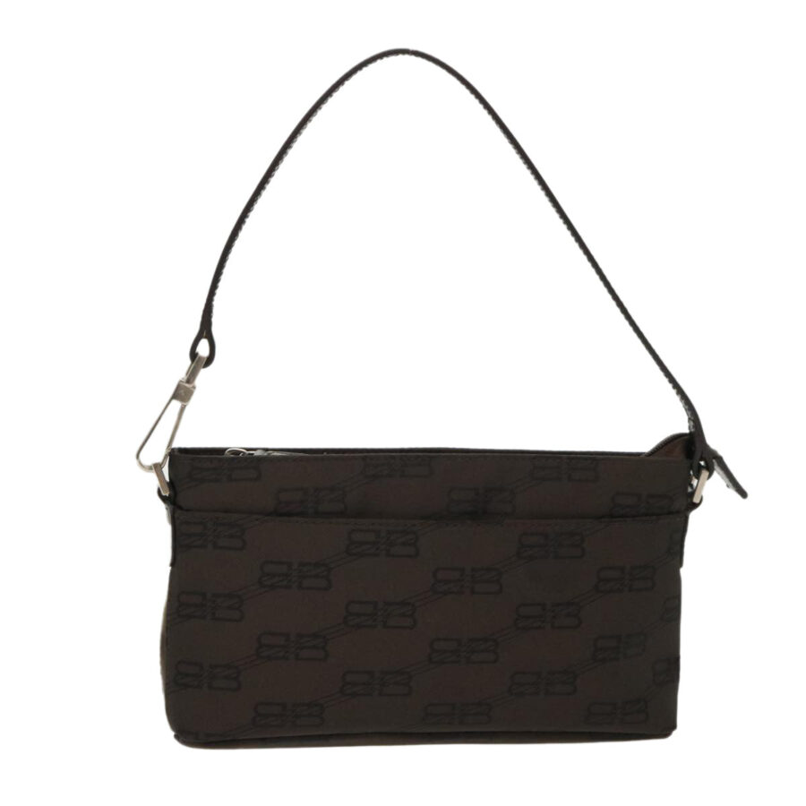 BALENCIAGA Accessory Pouch Nylon Brown Auth cl625 | Studio Nafay