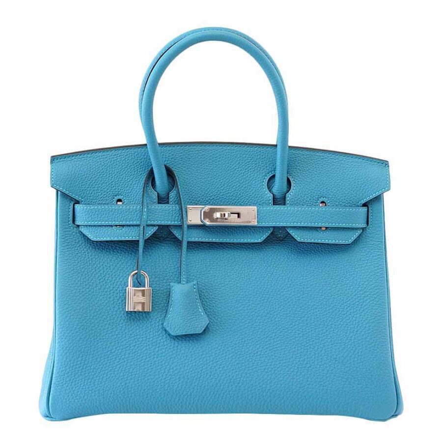 HermesBirkin 30 Turquoise Bag PHW | Studio Nafay