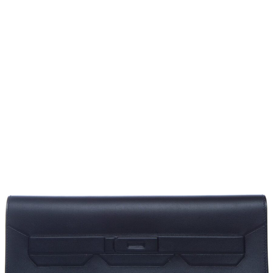 Hermès Noir Swift Shadow Kelly Cut Clutch 29 | Studio Nafay