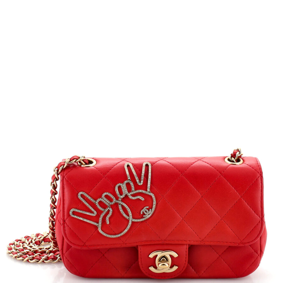 CHANEL Emoticon Classic Single Flap Bag Quilted Lambskin Extra Mini | Studio Nafay