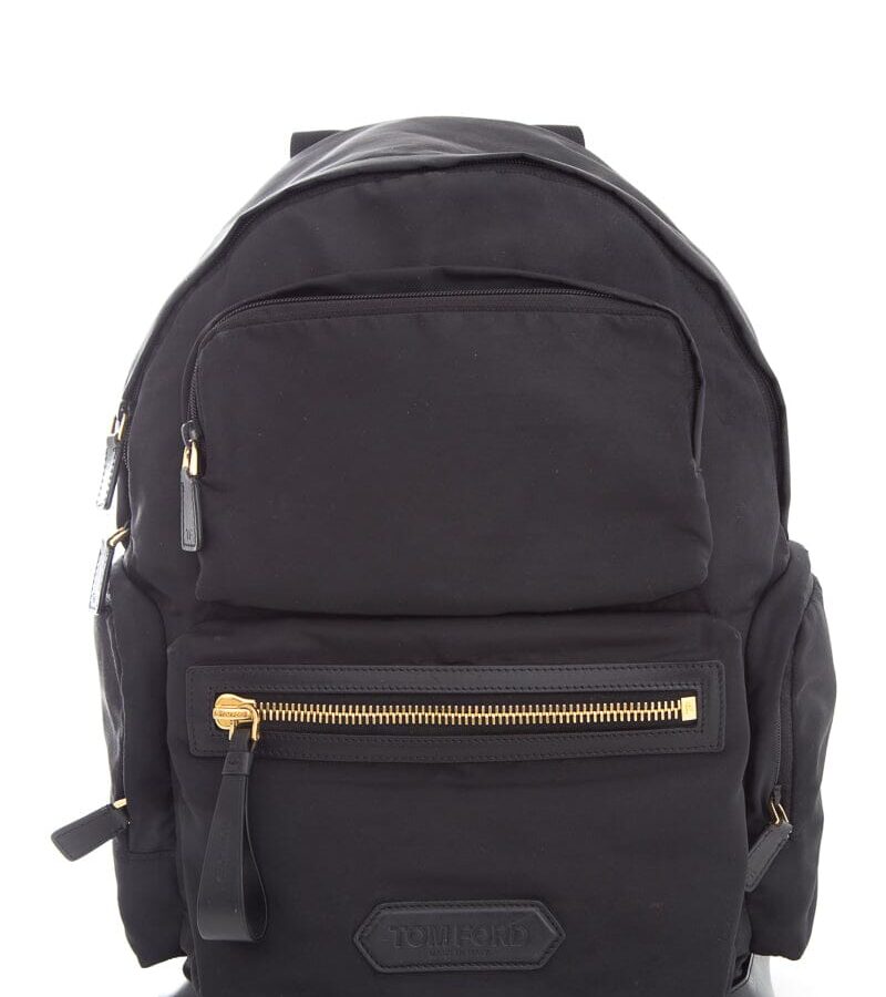 Tom Ford Black Recycled Nylon Backpack | Studio Nafay